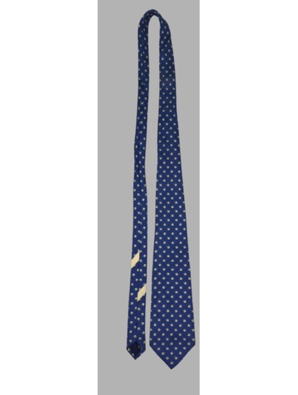 Salvatore Ferragamo Silk Tie Blue Bunny Rabbit Floral Novelty Made in Italy - Picture 2 of 9